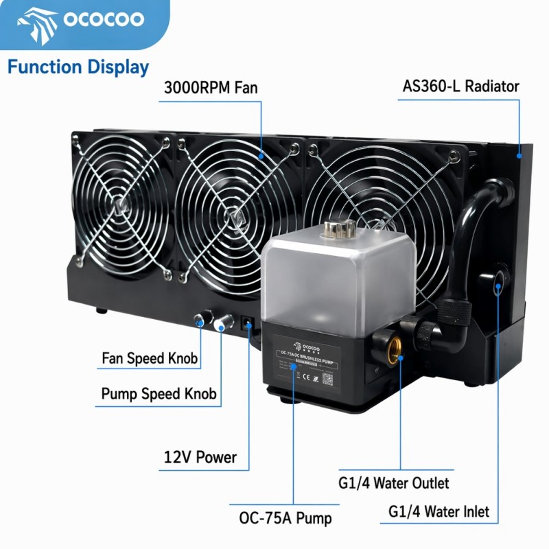 OCOCOO External  Water Cooling - External Radiator Water Cooling Kit review and price