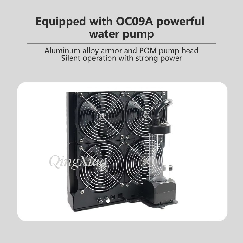 4 Fan Radiator Pump And Water  - External Radiator Water Cooling Kit review and price